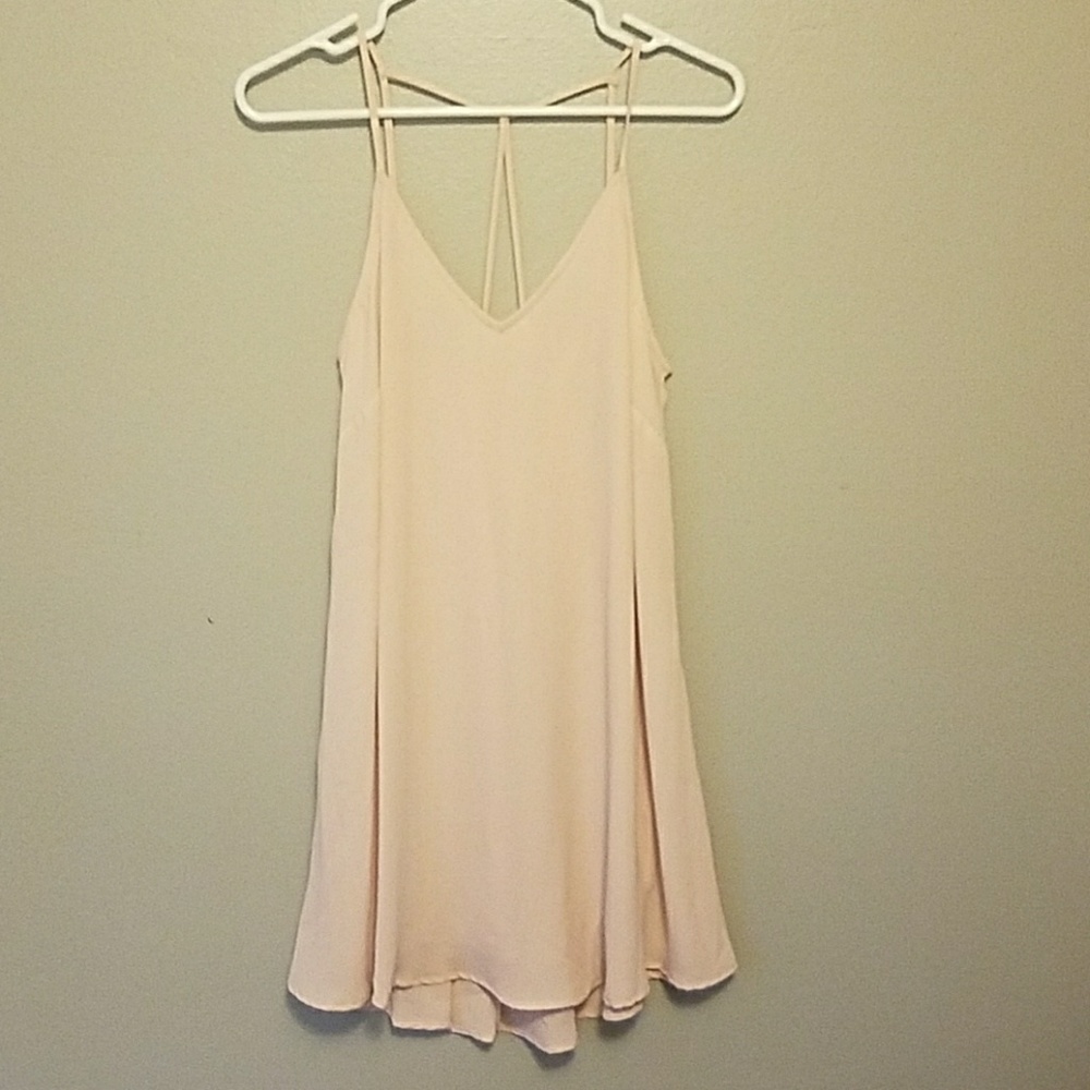 Blush pink open back Dress